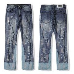 Who Decides War Laser-Etched / Stained Glass Denim Jeans (Vintage Blue)