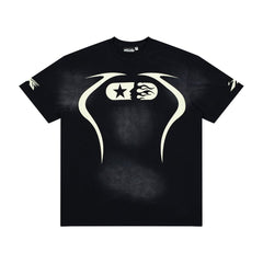 Hellstar Star Number Washed Oversized T-Shirt – Black