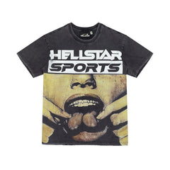 Hellstar Sports Vintage Washed Graphic T-Shirt – Black