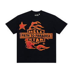 Hellstar "Path to Paradise" Orange Flame Logo T-Shirt