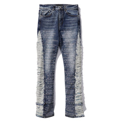 ho Decides War Stained Glass Paneled Denim Jeans (Medium Vintage Wash)