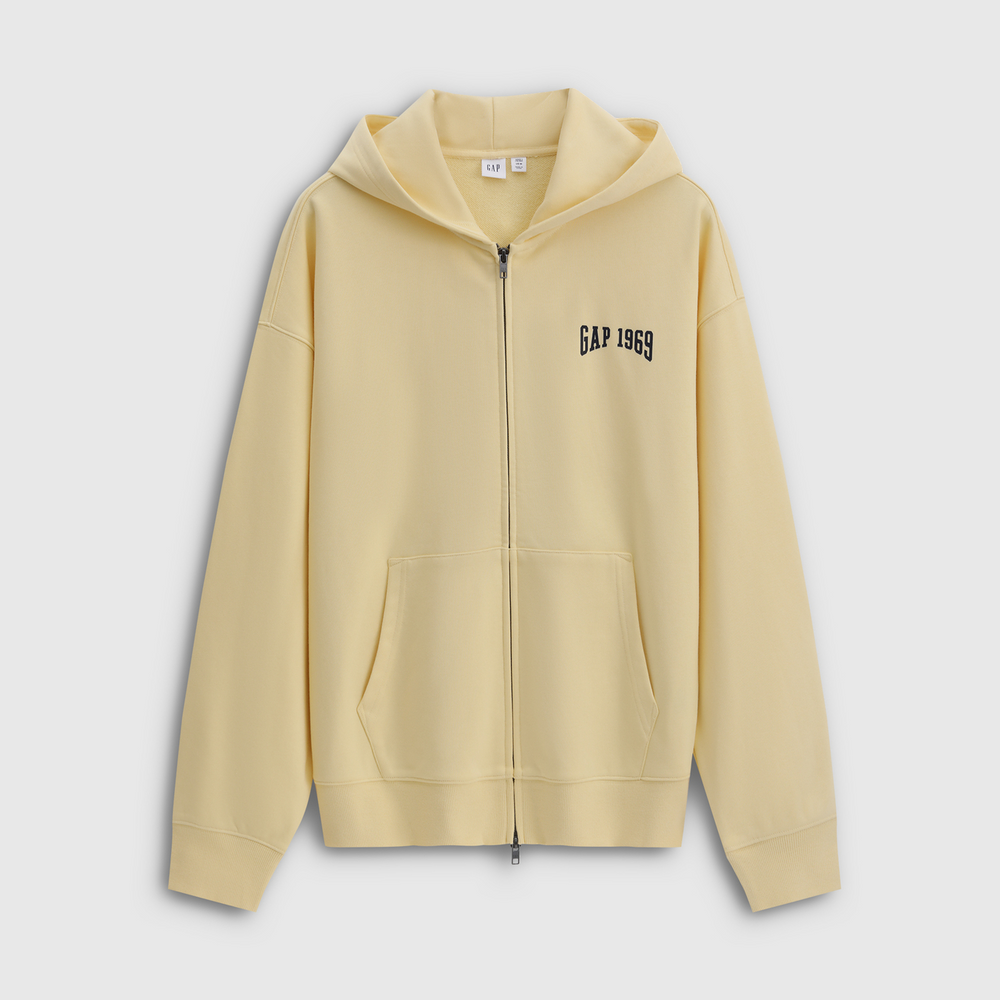 Cheng Yi endorses Gap men's and women's clothing 2026 spring new printed logo zipper hooded sweatshirt 854689