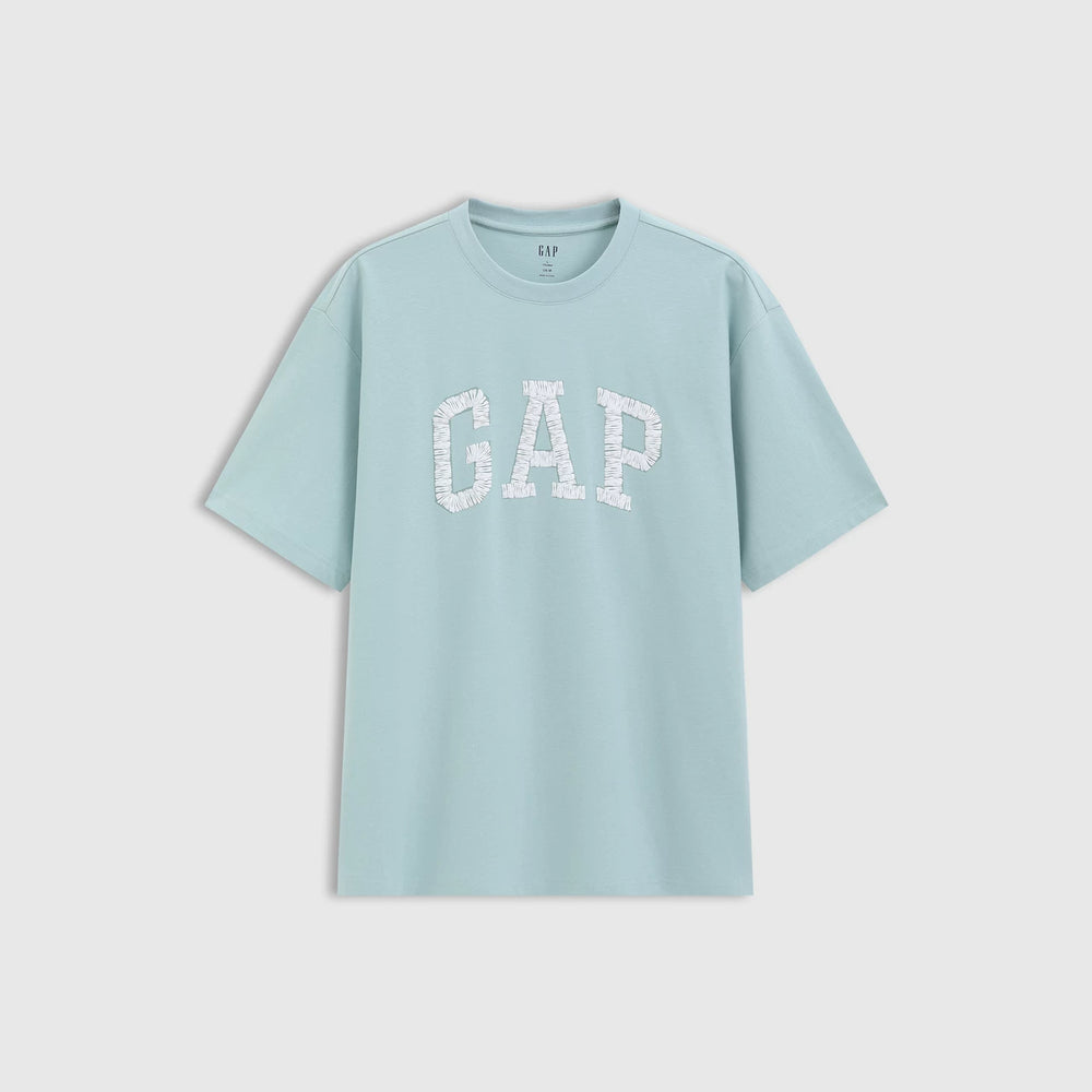 Cheng Yi endorses Gap men's and women's summer clothing, pure cotton foam printed logo short sleeved T-shirt 724909