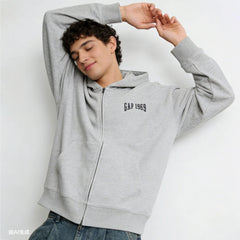 Cheng Yi endorses Gap men's and women's clothing 2026 spring new printed logo zipper hooded sweatshirt 854689