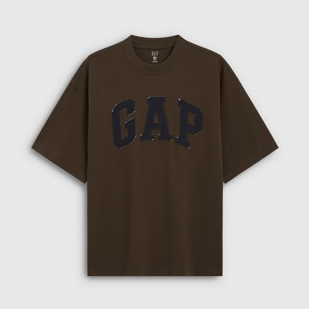 Gap Men's and Women's 2026 Summer New Cotton Logo Patch Loose Round Neck Short Sleeve T-shirt Top 891614