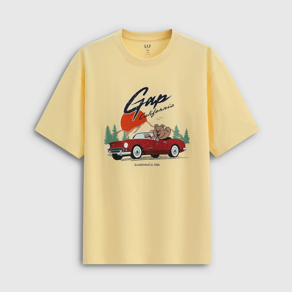 Cheng Yi endorses Gap men's and women's clothing for the summer of 2026 with a new logo printed loose short sleeved T-shirt 866351