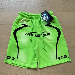 Foreign Trade American Trend Hell Star Retro Printed Ins Same Style Summer High Street Casual Trendy Washed Sports Shorts (8)