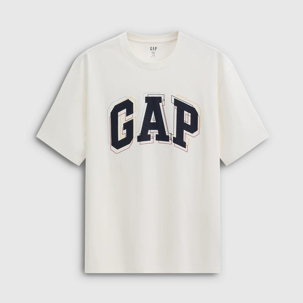 Cheng Yi endorses Gap men's and women's clothing 2026 summer new logo letter loose short sleeved T-shirt 854339