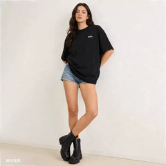 Cheng Yi endorses Gap men's and women's 2026 spring new printed logo round neck short sleeved T-shirt 854722