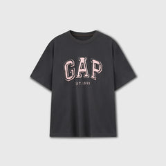 Cheng Yi endorses Gap men's and women's classic spring style spliced letter logo short sleeved T-shirt American 637536