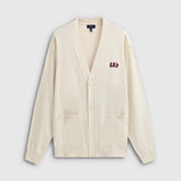Cheng Yi endorses Gap men's spring embroidered logo loose V-neck pocket knitted cardigan 792156