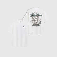 Cheng Yi endorses Gap men's and women's summer edition pure cotton printed logo round neck short sleeved T-shirt 727472