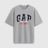Cheng Yi endorses Gap men's and women's clothing 2026 summer new logo letter loose short sleeved T-shirt 854339