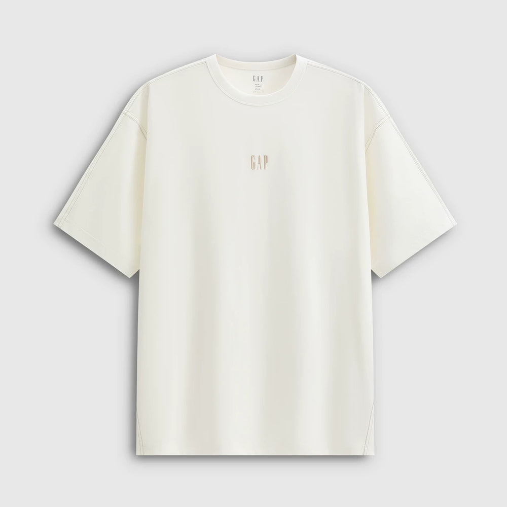 Cheng Yi endorses Gap men's and women's 2026 summer new logo offset round neck short sleeved T-shirt 891413