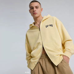 Cheng Yi endorses Gap men's and women's clothing 2026 spring new printed logo zipper hooded sweatshirt 854689