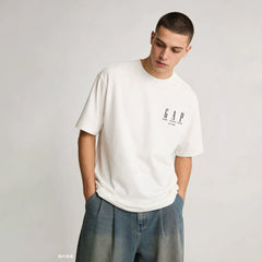 Cheng Yi endorses Gap men's and women's 2026 spring new printed LOGO round neck loose short sleeved T-shirt