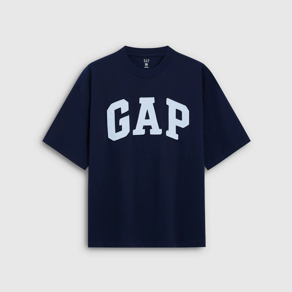 Gap Men's and Women's 2026 Summer New Cotton Logo Patch Loose Round Neck Short Sleeve T-shirt Top 891614
