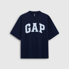 Gap Men's and Women's 2026 Summer New Cotton Logo Patch Loose Round Neck Short Sleeve T-shirt Top 891614