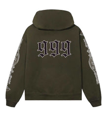 Revenge Graphite Portrait Hoodie Army Green