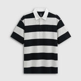 Gap men's pure cotton embroidered vintage striped polo shirt