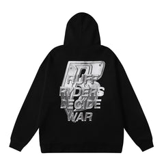 Who Decides War Blue Stained Glass Hooded Pullover (Black)