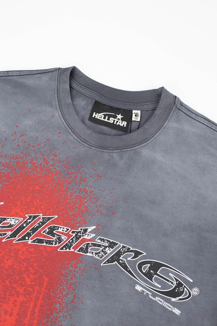 Hellstar Red Drip Gradient Vintage Washed Oversized T-Shirt