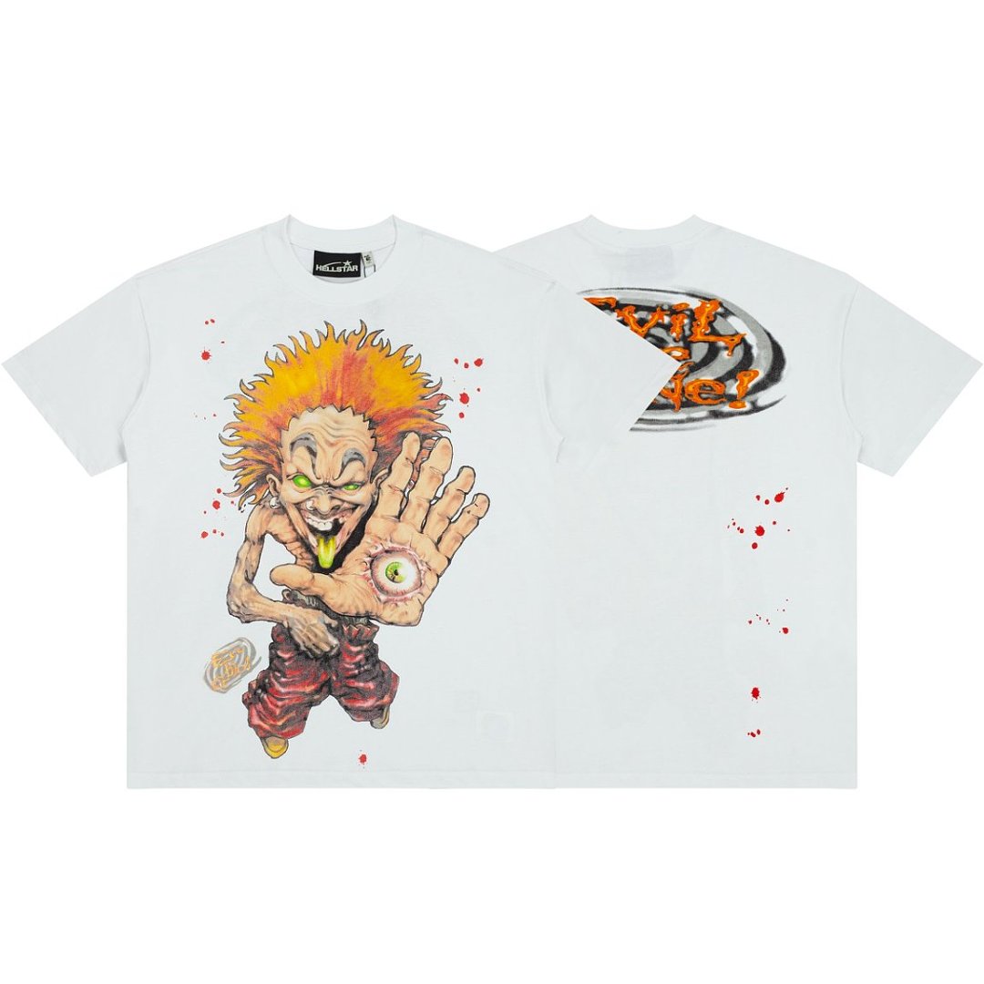 Hellstar Spiked Hair Cartoon Character T-Shirt