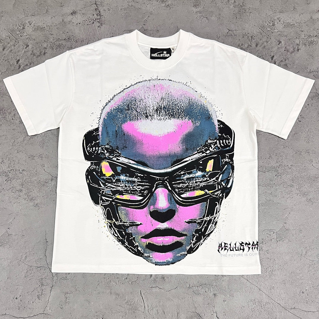 Hellstar Cyber Portrait Oversized Graphic T-Shirt