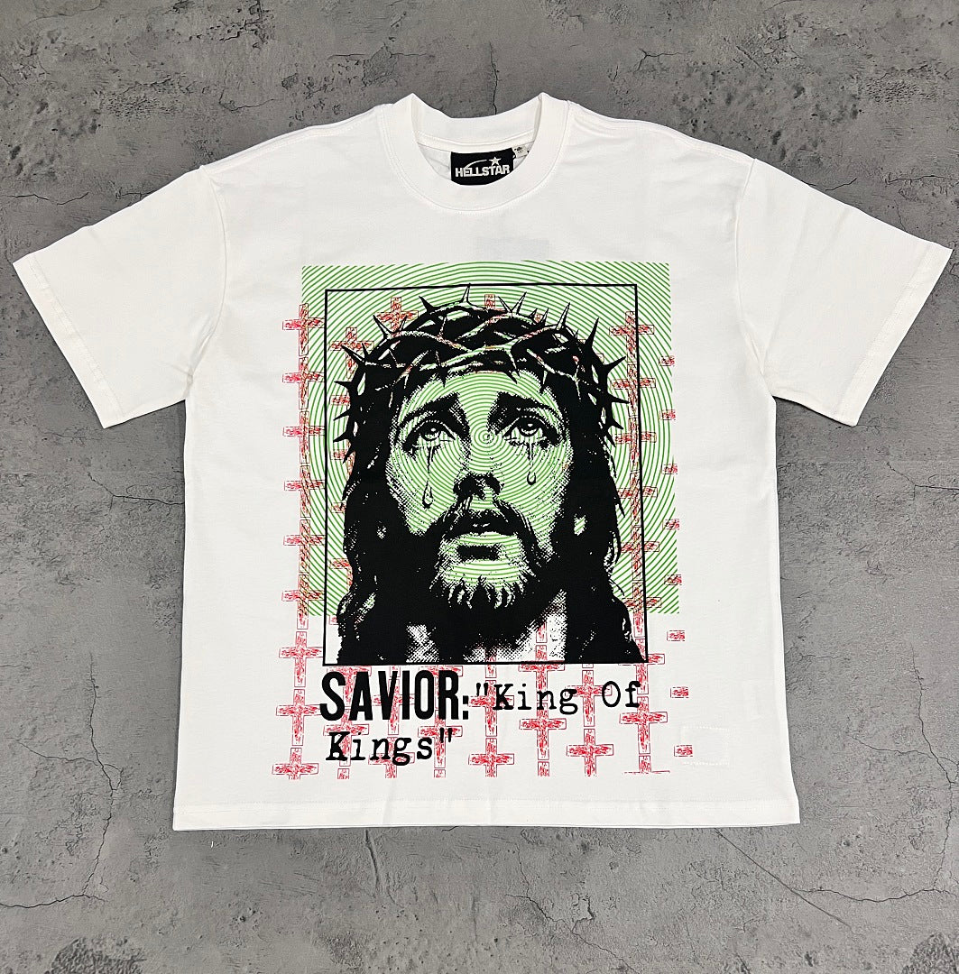 Hellstar Jesus Graphic Washed Oversized T-Shirt