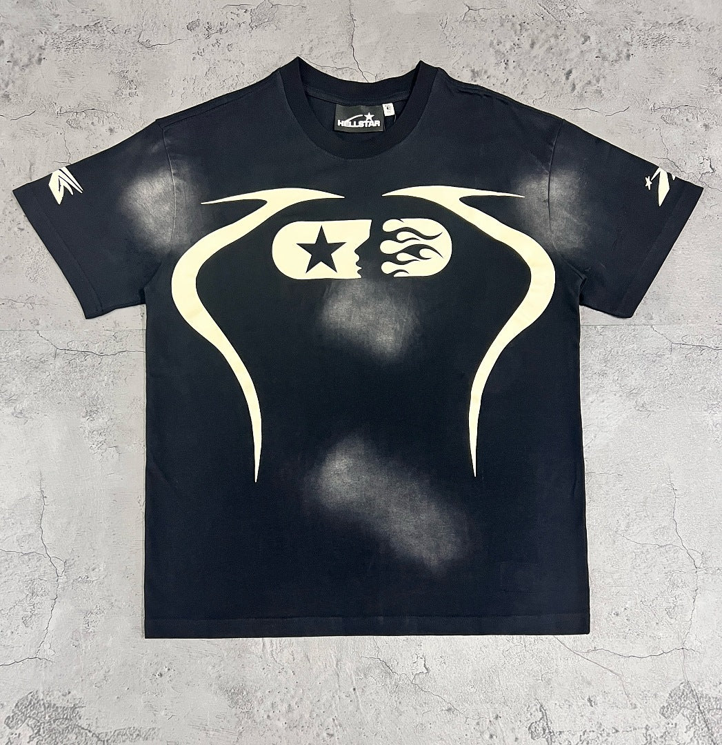 Hellstar Star Number Washed Oversized T-Shirt – Black
