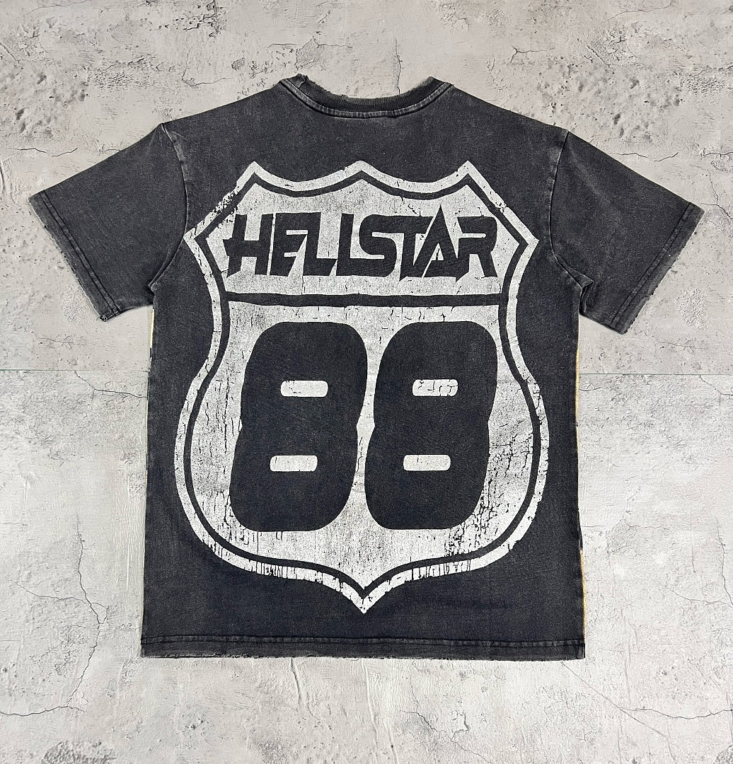 Hellstar Sports Vintage Washed Graphic T-Shirt – Black