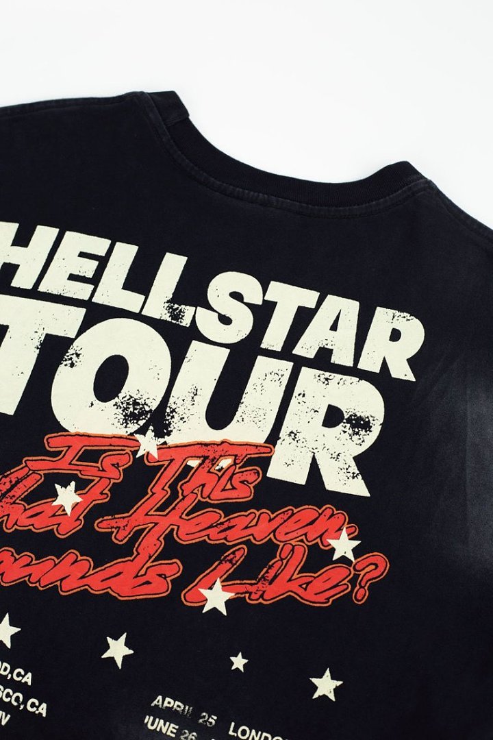 Hellstar Racing Logo Washed Oversized T-Shirt – Black