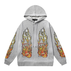 Who Decides War Flame Glass Hooded Pullove