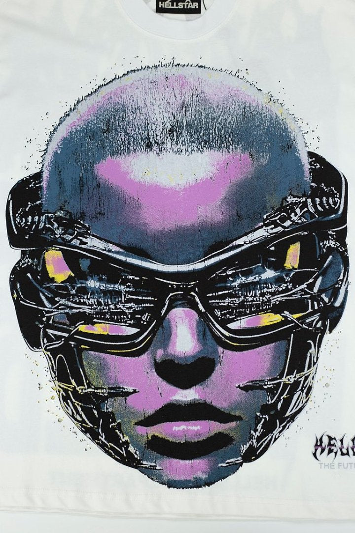 Hellstar Cyber Portrait Oversized Graphic T-Shirt