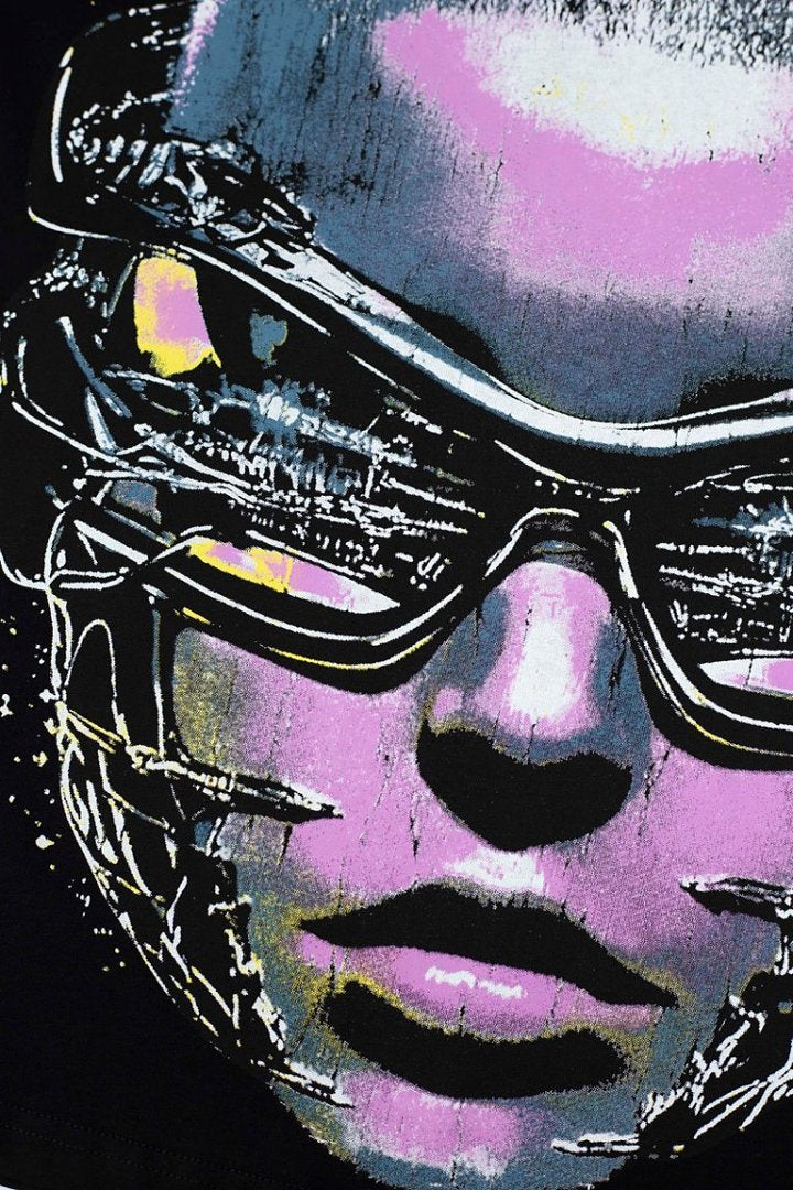 Hellstar Cyber Portrait Oversized Graphic T-Shirt