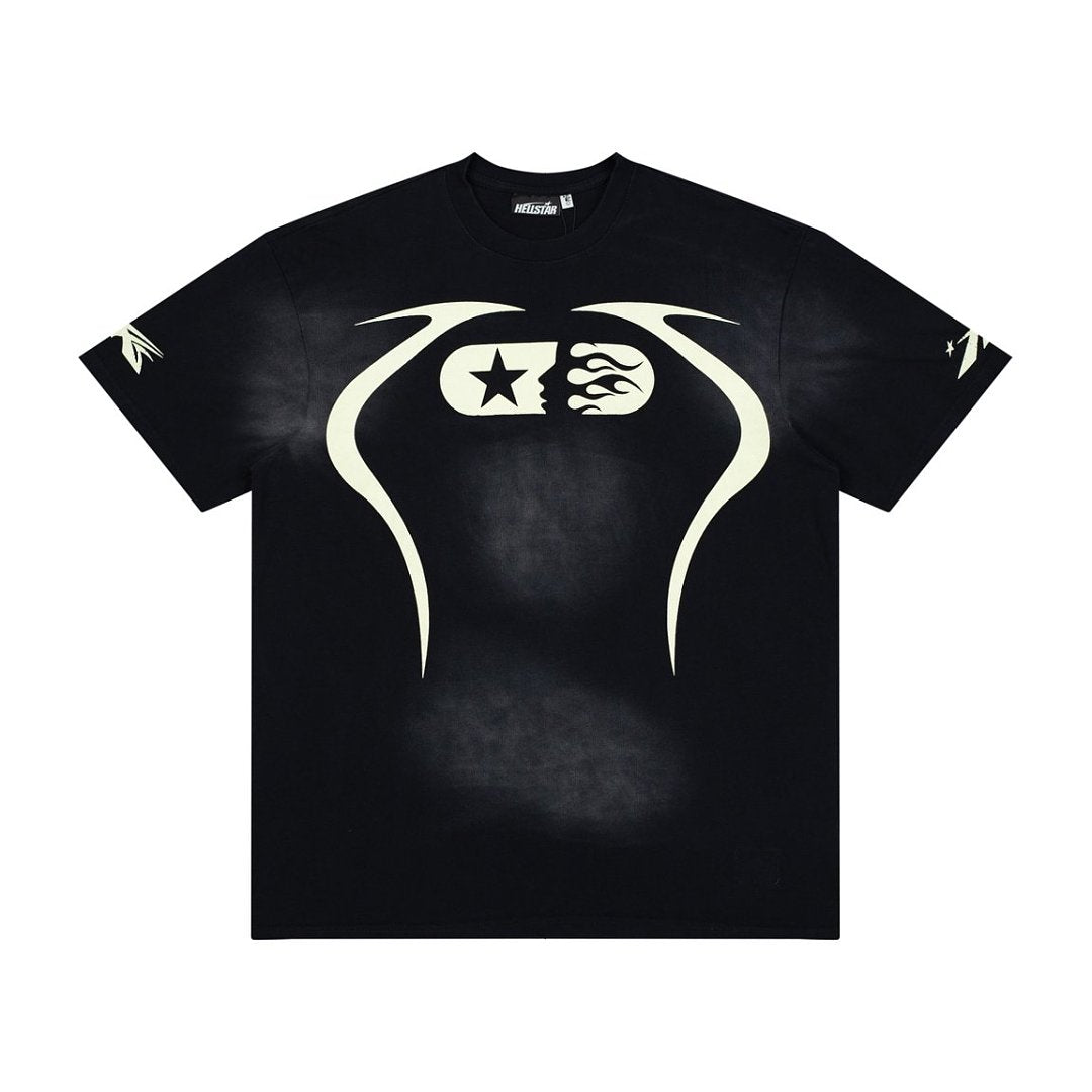Hellstar Star Number Washed Oversized T-Shirt – Black
