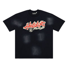 Hellstar Racing Logo Washed Oversized T-Shirt – Black