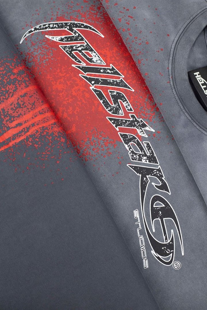 Hellstar Red Drip Gradient Vintage Washed Oversized T-Shirt