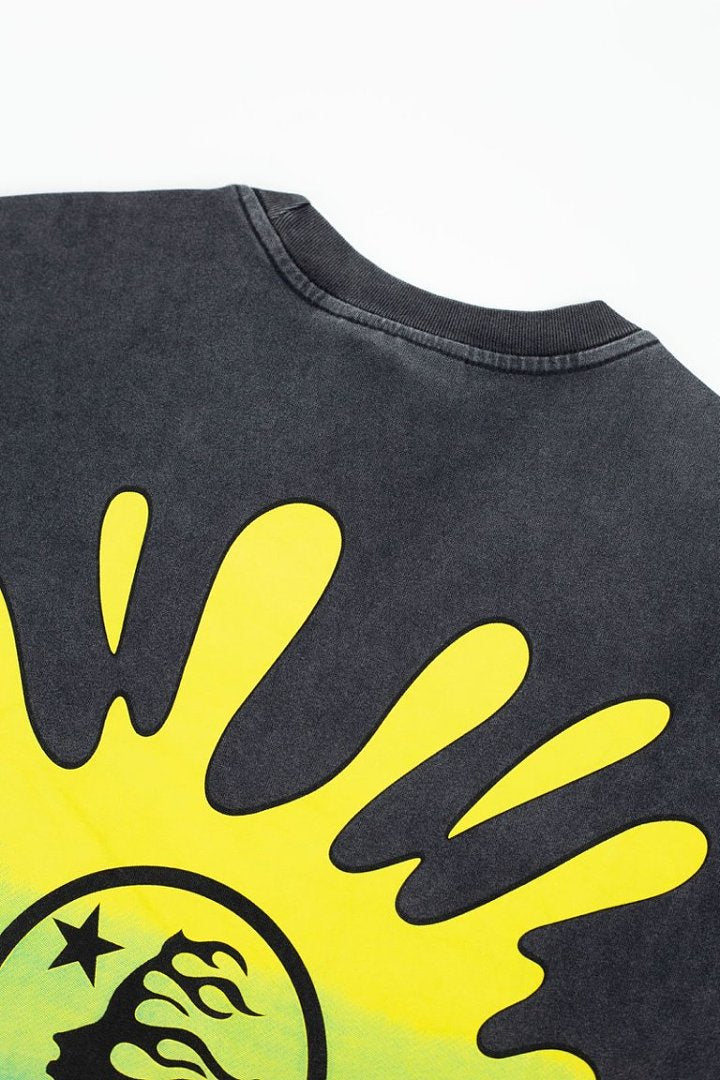 Hellstar Monster Graphic Washed Oversized T-Shirt – Black