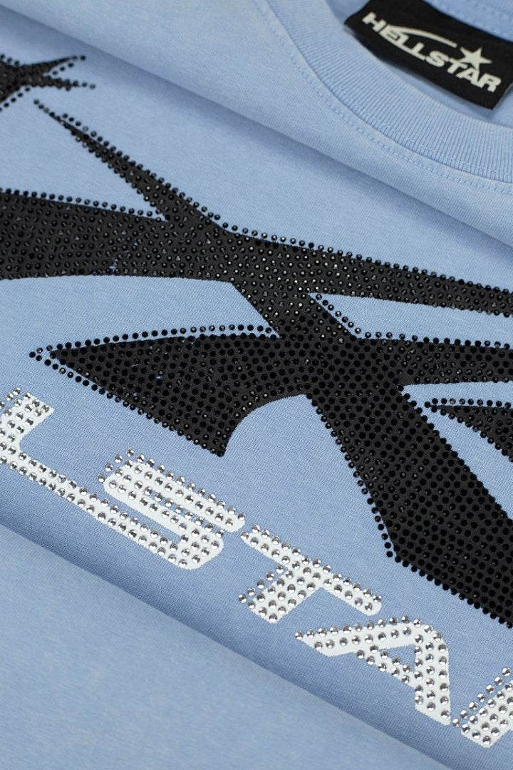 Hellstar Classic Logo Light Blue T-Shirt