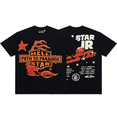 Hellstar "Path to Paradise" Orange Flame Logo T-Shirt