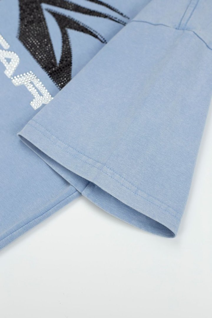 Hellstar Classic Logo Light Blue T-Shirt