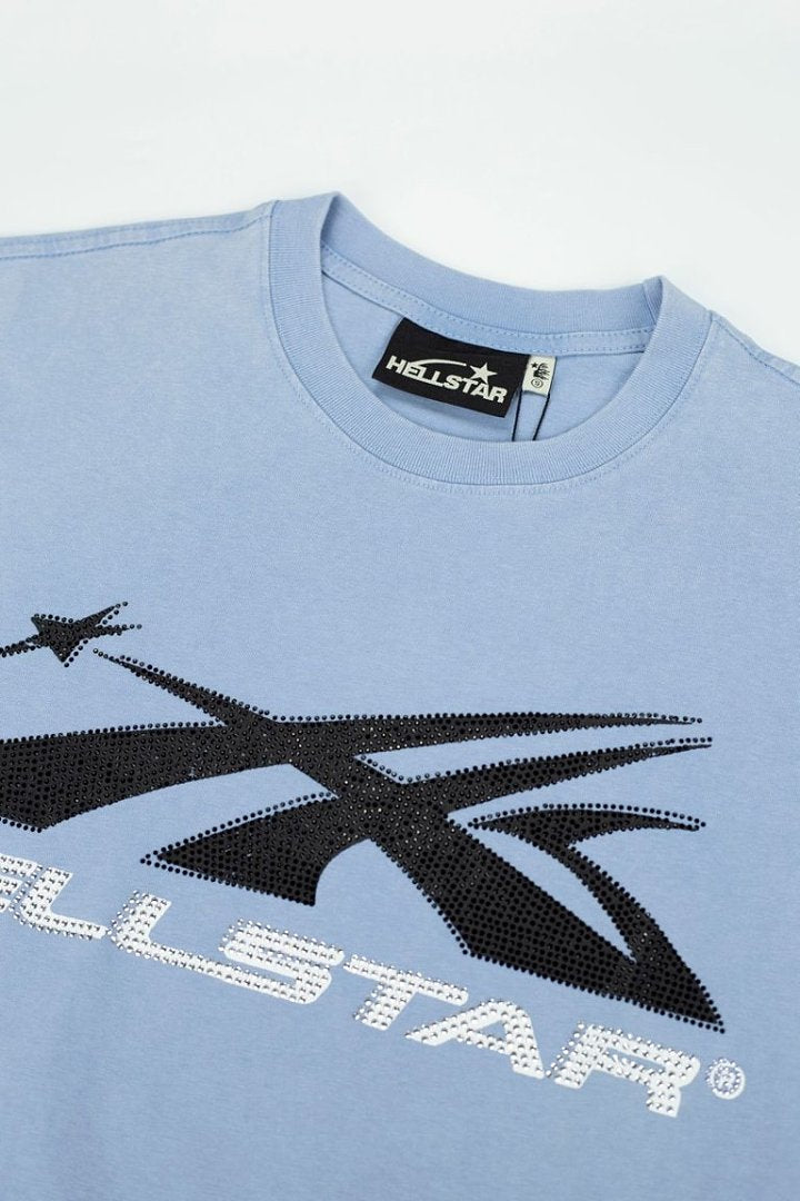 Hellstar Classic Logo Light Blue T-Shirt