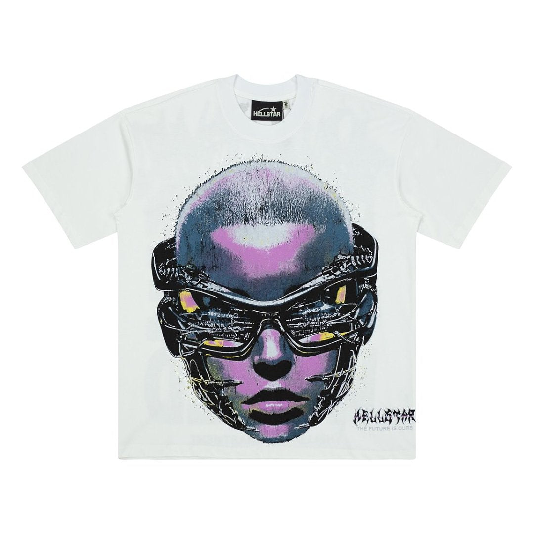 Hellstar Cyber Portrait Oversized Graphic T-Shirt
