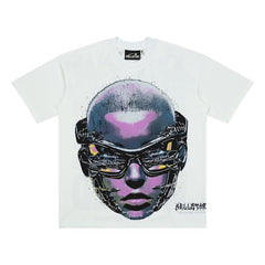 Hellstar Cyber Portrait Oversized Graphic T-Shirt