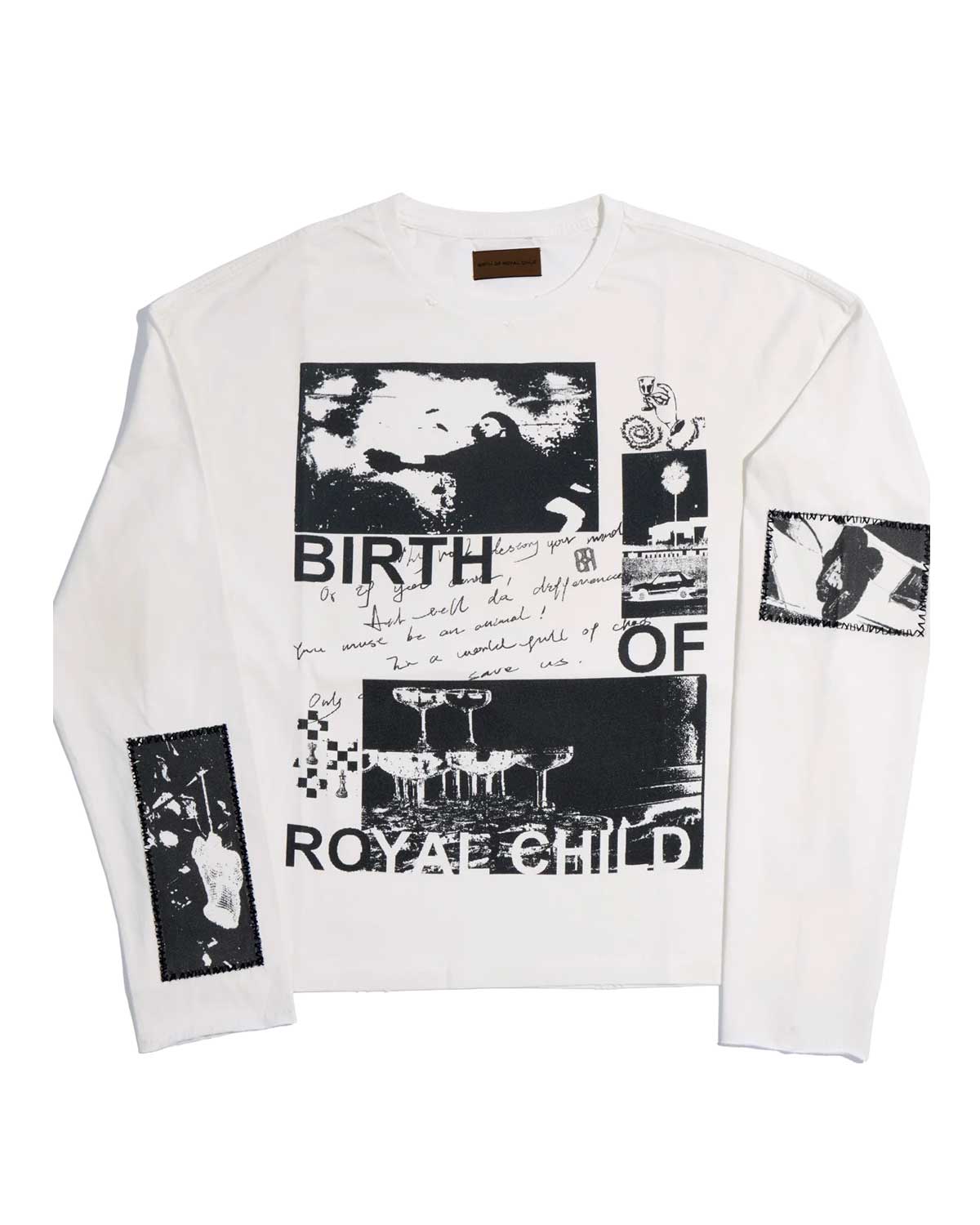 Birth of Royal Child 90s Hollywood L/S Tee Vintage White
