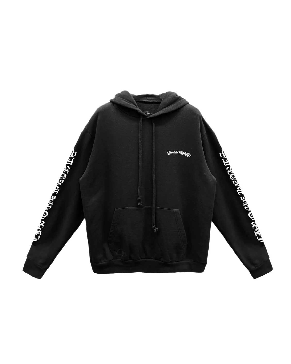 Chrome Hearts Scroll Logo Hoodie Black