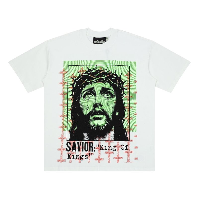 Hellstar Jesus Graphic Washed Oversized T-Shirt