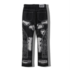 Who Decides War Laser Laser-Etched / Stained Glass Denim Jeans