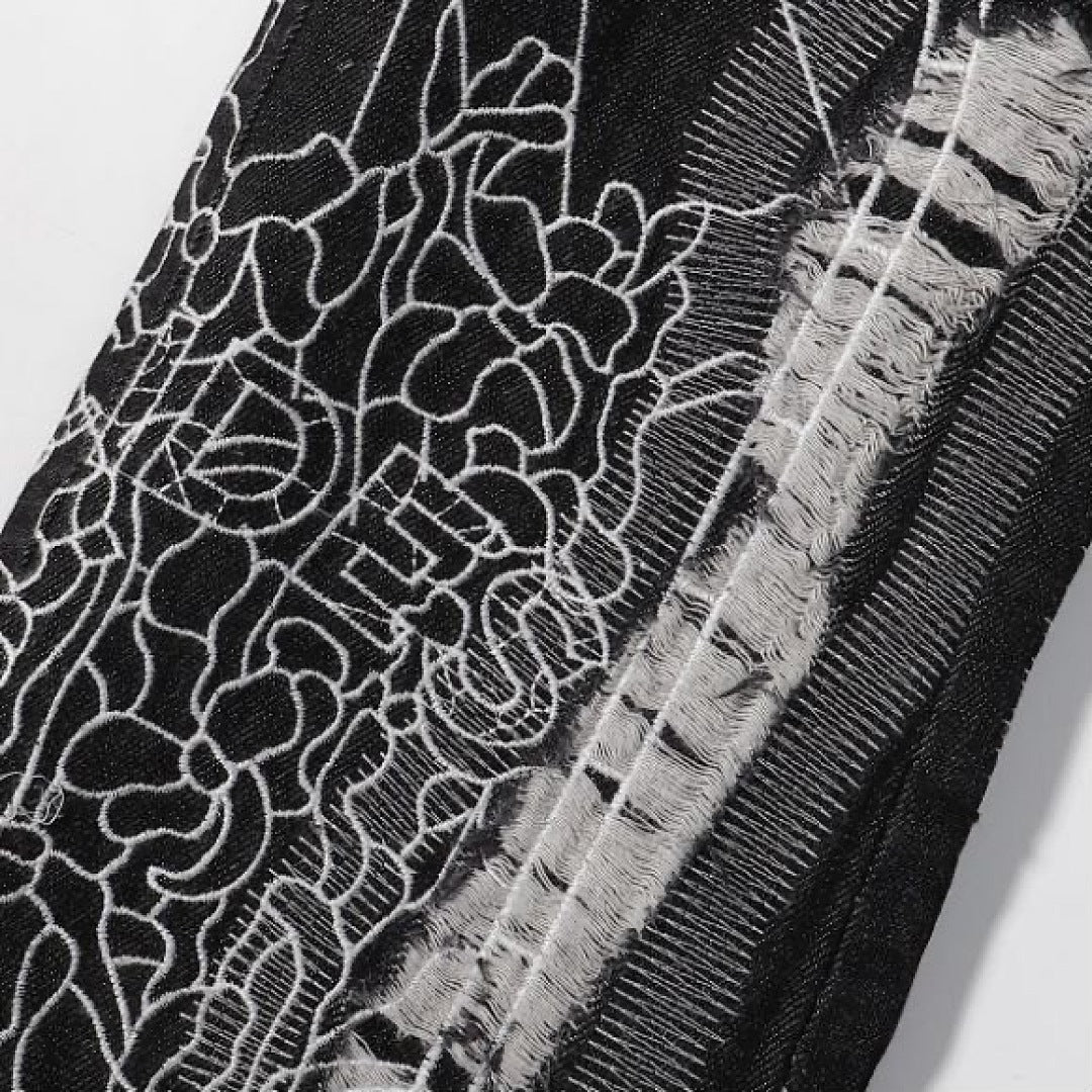 Who Decides War Laser Laser-Etched / Stained Glass Denim Jeans
